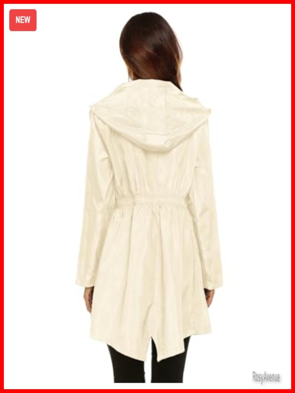 Waterproof Lightweight Rain Jacket Hooded Windbreaker Packable - Picture 4 of 6